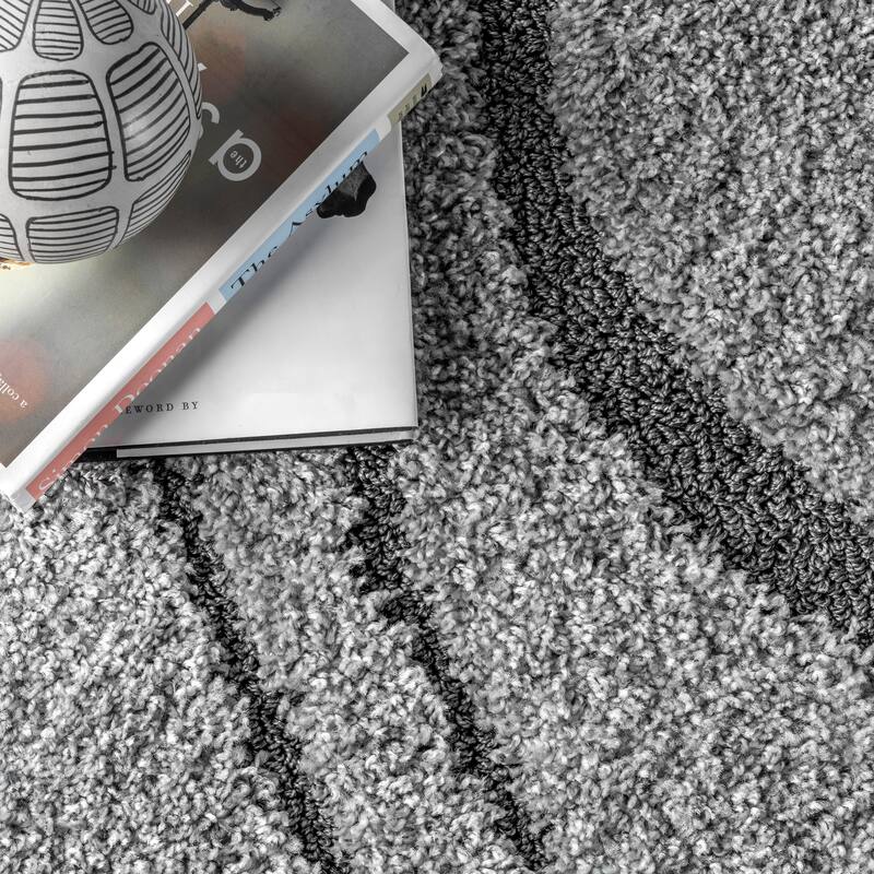 Brooklyn Rug Co Krista Contemporary Swirls Shag Area Rug