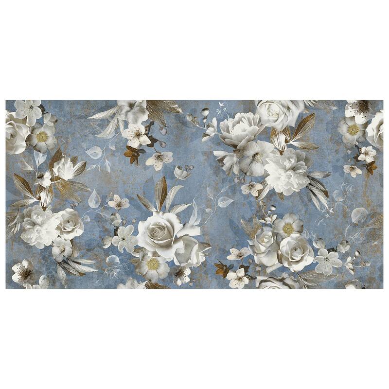 Merola Tile Parete Setoso Blue 23-1/2" x 47" Porcelain Floor and Wall Tile
