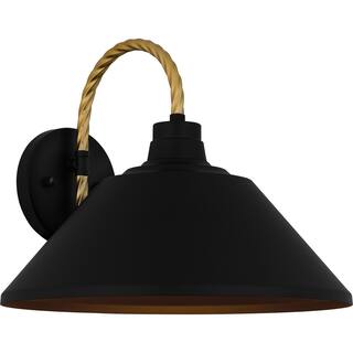 Matte Black One Light Outdoor Lantern from the Longshore Collection