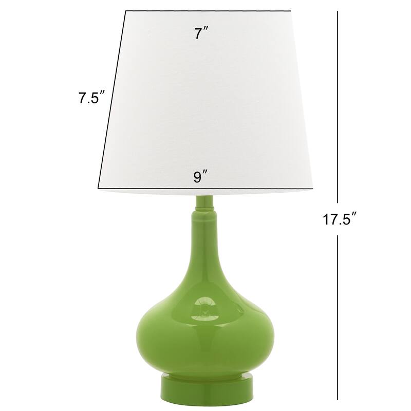 SAFAVIEH Kids Lighting Corina 17.5-inch Green Mini Table Lamp - 9"x9"x17.5" - 9"Wx9"Dx18"H