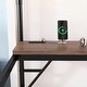 preview thumbnail 12 of 13, Full Size Metal Loft Bed with Desk, LED Light, and Charge Station