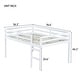 preview thumbnail 5 of 3, Full Size Rubber Wood Loft Bed with Ladder