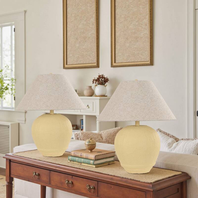 Ceramic Table Lamp with Linen Shade
