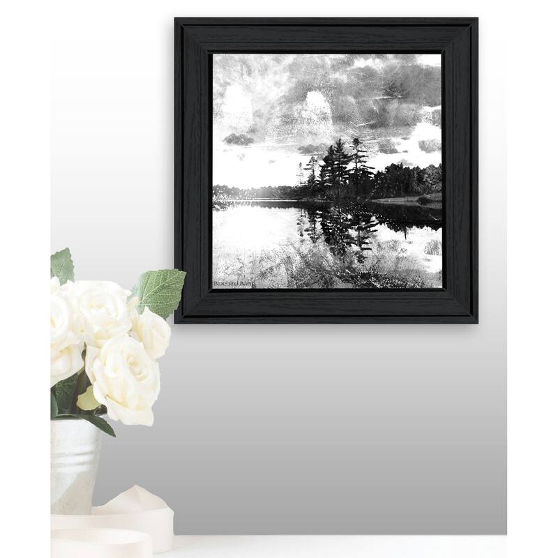 TrendyDecor4U "Lakeside Pines" Framed Print Wall Art