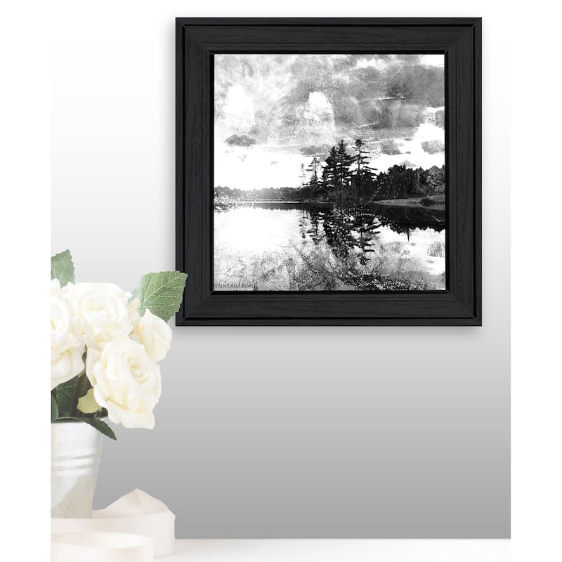 TrendyDecor4U "Lakeside Pines" Framed Print Wall Art