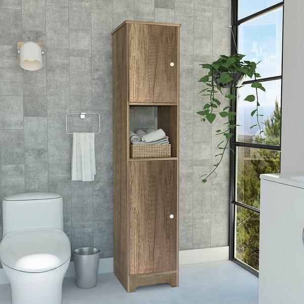 Ibis Linen Cabinet, Double Doors, Four Interior Shelves, Two Cabinets ...