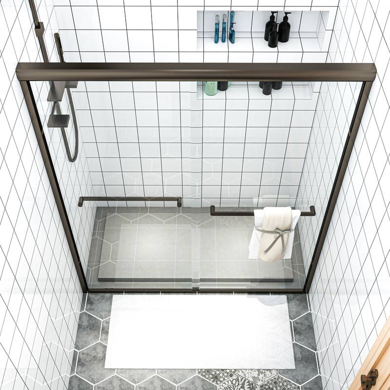 TOOLKISS Double-Sliding Prefab Shower Door