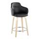 Option Black Faux Leather/Natural/Chrome Metal