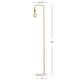 preview thumbnail 19 of 21, JONATHAN Y Haines 60" Minimalist Edison Metal/Marble Floor Lamp, Gold