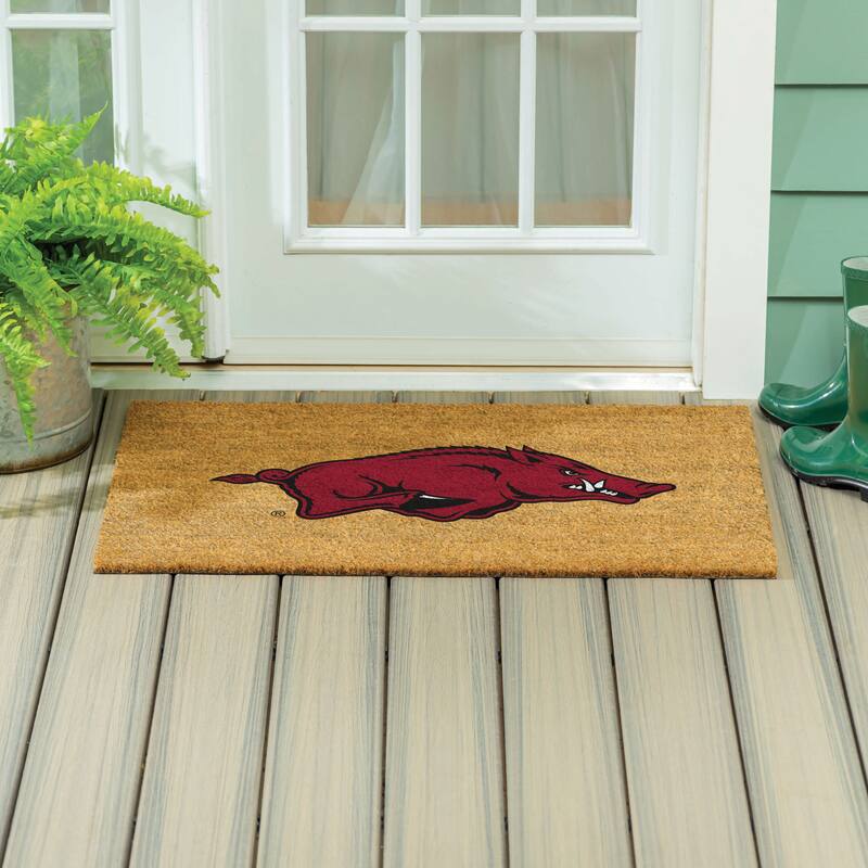 University of Arkansas Full Color Indoor/Outdoor Coir Mat