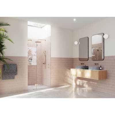 Glass Warehouse 78" x 38.5" Frameless Shower Door - Glass Hinge