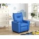 preview thumbnail 13 of 13, Perline 23"W PVC Fabric Kids Recliner Chair with Cupholder