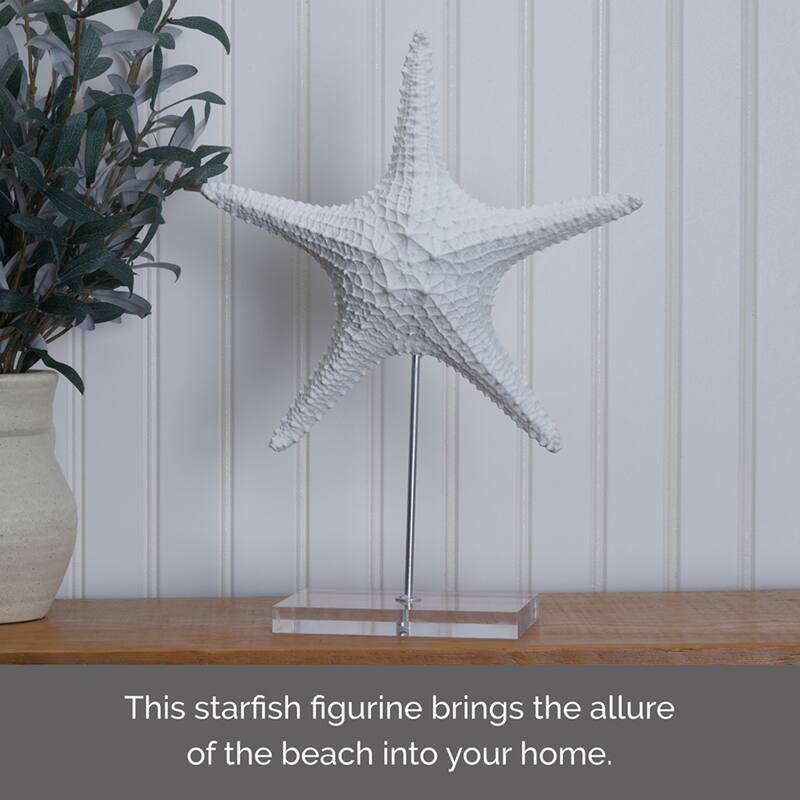 Elements Starfish Figurine, 11X14 Inch, White