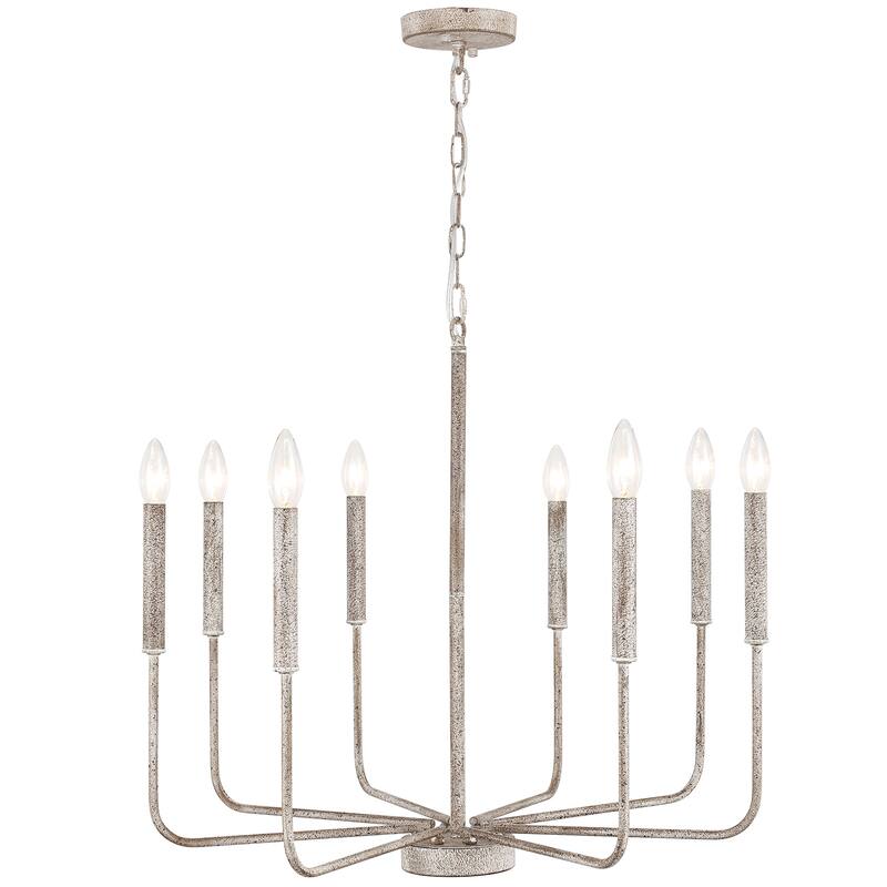 8-Light Farmhouse Traditional Candle Chandelier for Dining Room Bedroom Living Room