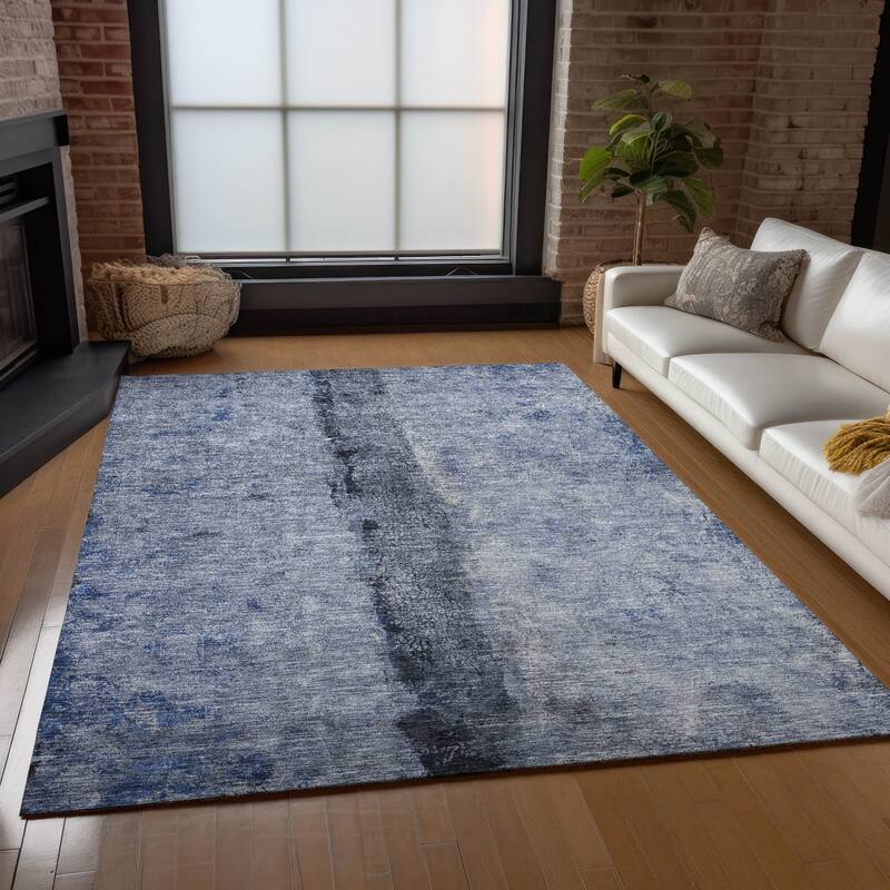 Dave Unique Abstract Spill-Resistant Blended Style Outdoor Rug