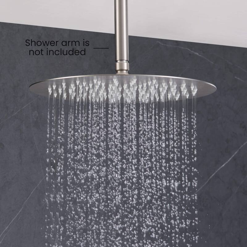 Circular 12" Metal Ultra Thin Profile Rain Shower Head 1.75 GPM