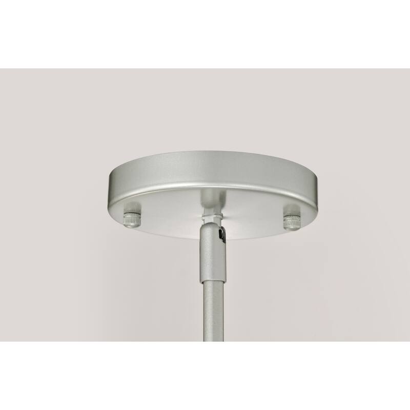 Clear Dimpled Cylindrical Glass Pendant Ceiling Light - 12in