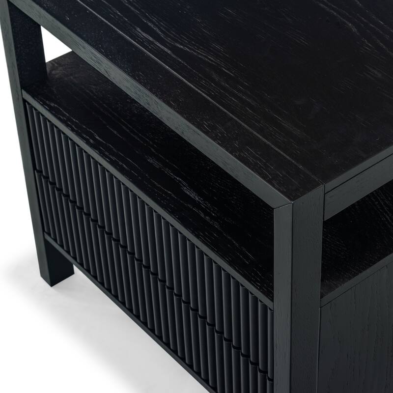 SAFAVIEH Couture Shelbie 2-Drawer Reeded Nightstand, Fully Assembled
