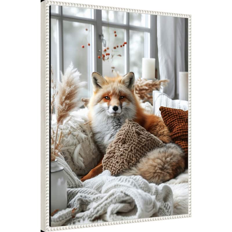 Cozy Fox by Justyna Jaszke Framed Canvas Wall Art