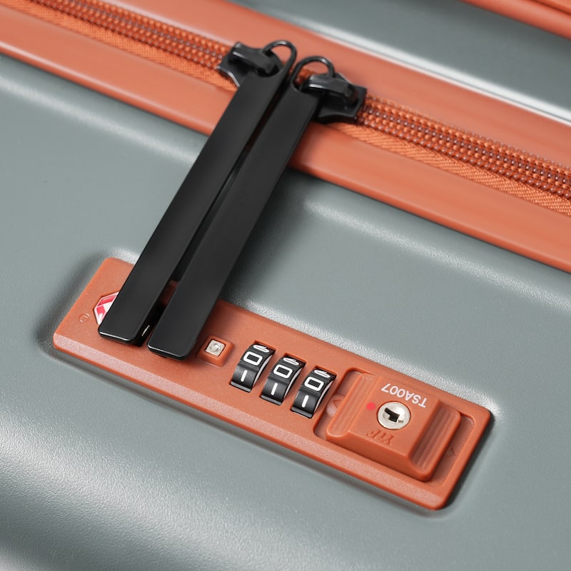 Luggage Sets 5 Piece with Front Opening, Hardside Expandable Carry on Suitcase with Spinner Wheels TSA Lock USB Port Cup Holder