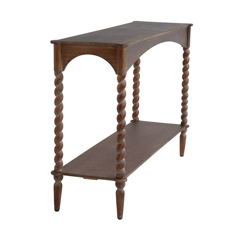 47x14x30" Rustic Brown Wood Console Table - Brown