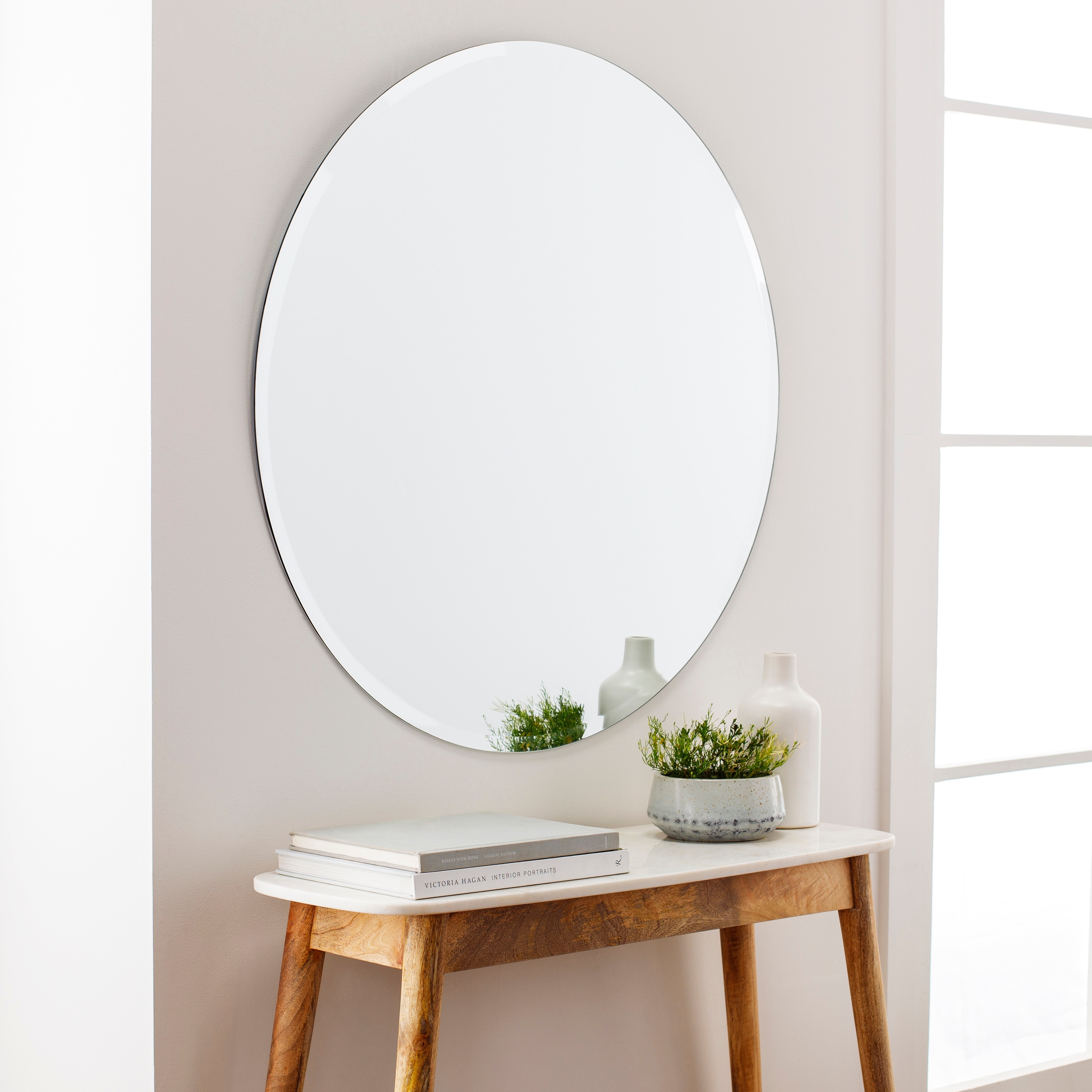 80cm Round Mirror Frameless - February 15,2024
