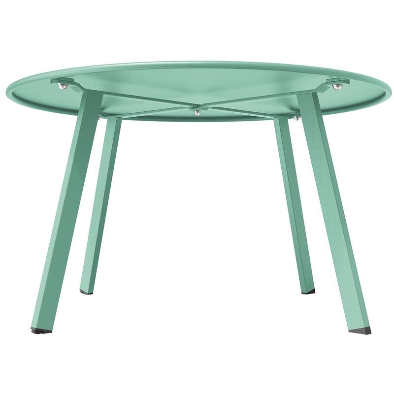Outdoor Round Coffee Table, 28'' Patio Side Table for Backyard Patio Deck