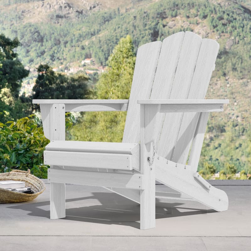 Outdoor HDPE Folding Classic Adirondack Chair All-Weather