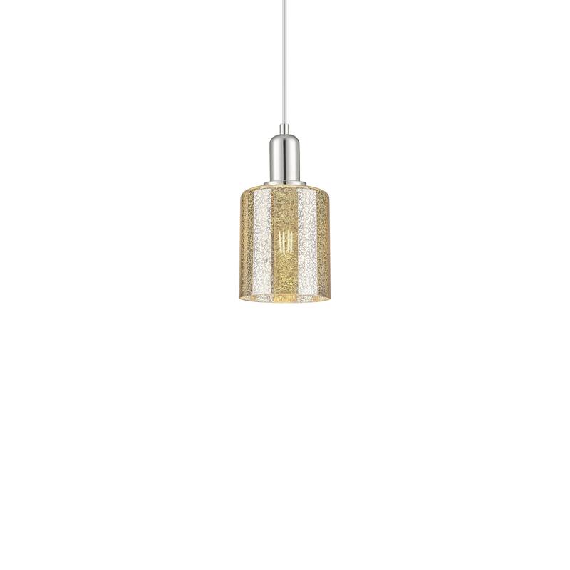 Innovations Lighting 716-1P-10-5 Cobbleskill Pendant Cobbleskill 5" - Polished Nickel / Mercury