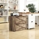 preview thumbnail 8 of 7, Barn Door Wooden 2 Drawers With Lock 25.79"H