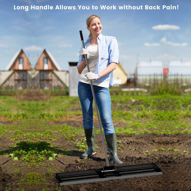 Costway Lawn Leveling Rake 42" x 10" Heavy Duty Level Lawn Tool for - See Details