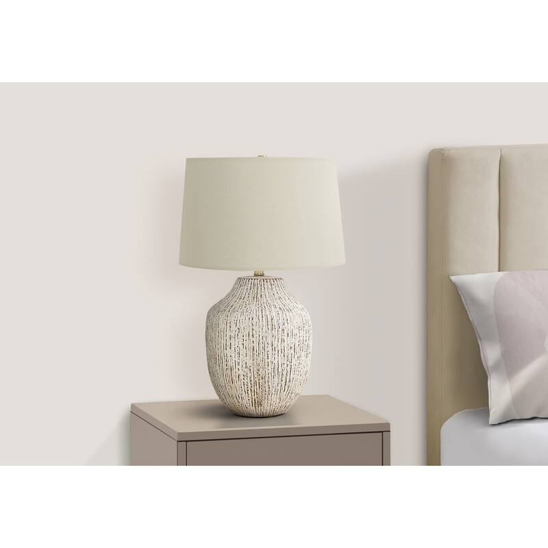 Lighting, 26"h, Table Lamp, Cream Ceramic, Ivory / Cream Shade, Transitional