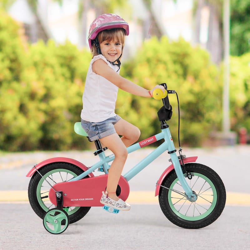 Costway 12" Kids Bike with Adjustable Saddle Handlebar Removable - See Details
