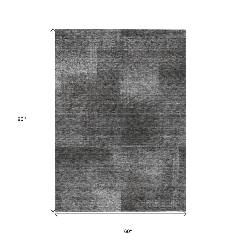 HomeRoots Abstract Transitional Rectangle Outdoor Rug