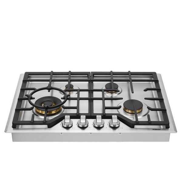METAWELL 30" Stainless Steel Gold Burner Built-in 5 Stoves Natural Gas Cooktops 