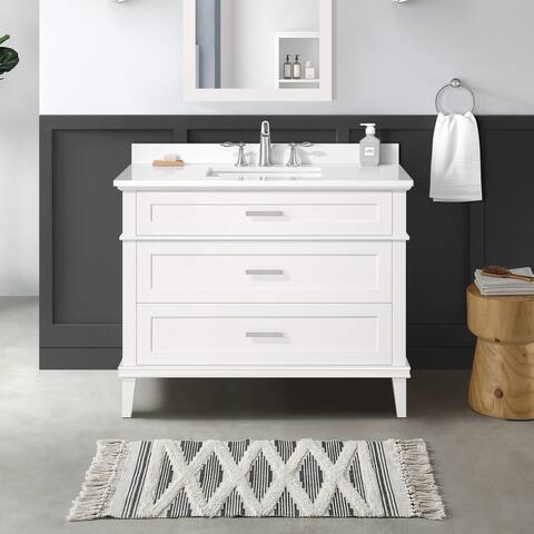 Ove Decors Exela 42 in. Single Sink Bathroom Vanity in Picket Fence