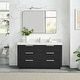 preview thumbnail 2 of 96, Santarem Single Vanity with Pure White Quartz Stone Top without Mirror