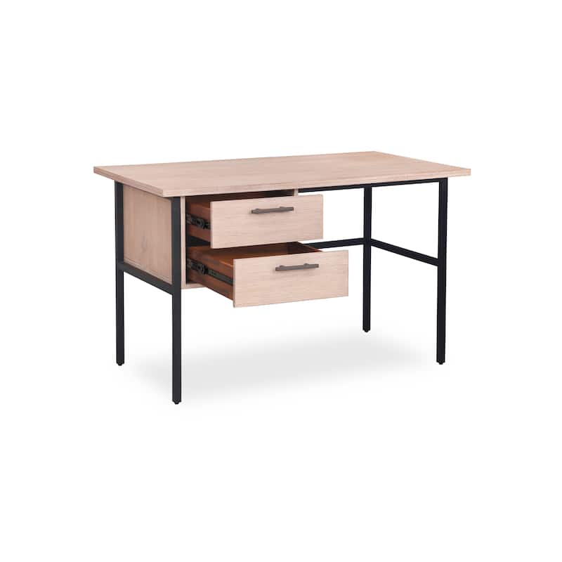Rye Studio Cassia Mountain White Wood Veneered Desk with Drawers