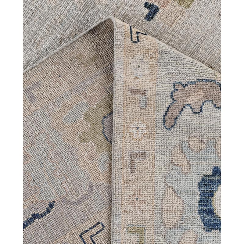 Oushak One-of-a-Kind Hand-Knotted Area Rug - Gray - 8' 0" x 9' 9"