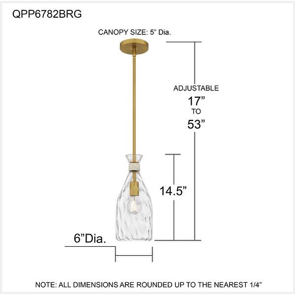 Govada 1-Light Brushed Gold Mini Pendant