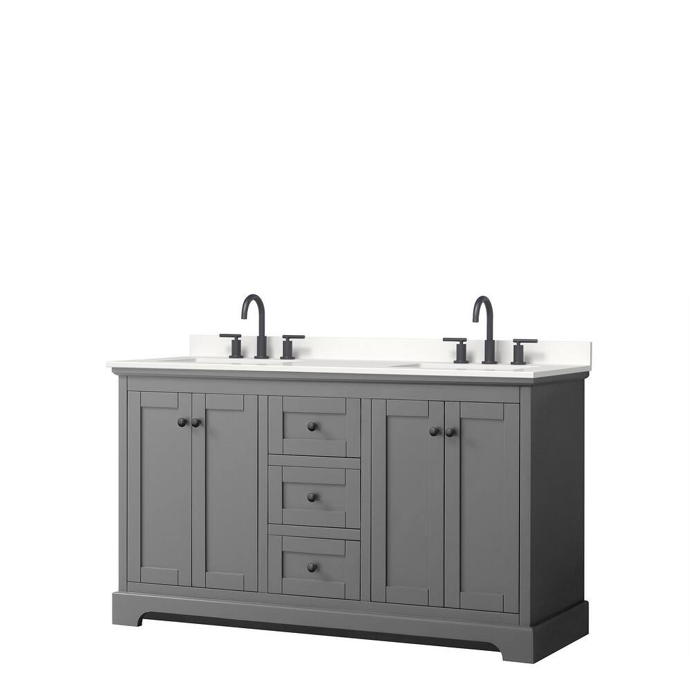 Avery 60-inch Double Vanity, Quartz Top