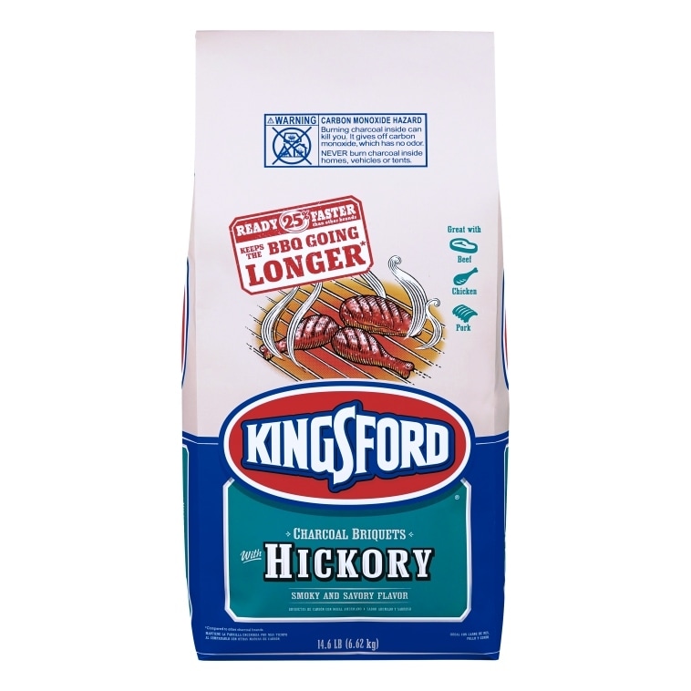 Kingsford 31241 Hickory Flavor Charcoal Briquettes, Lb Bed