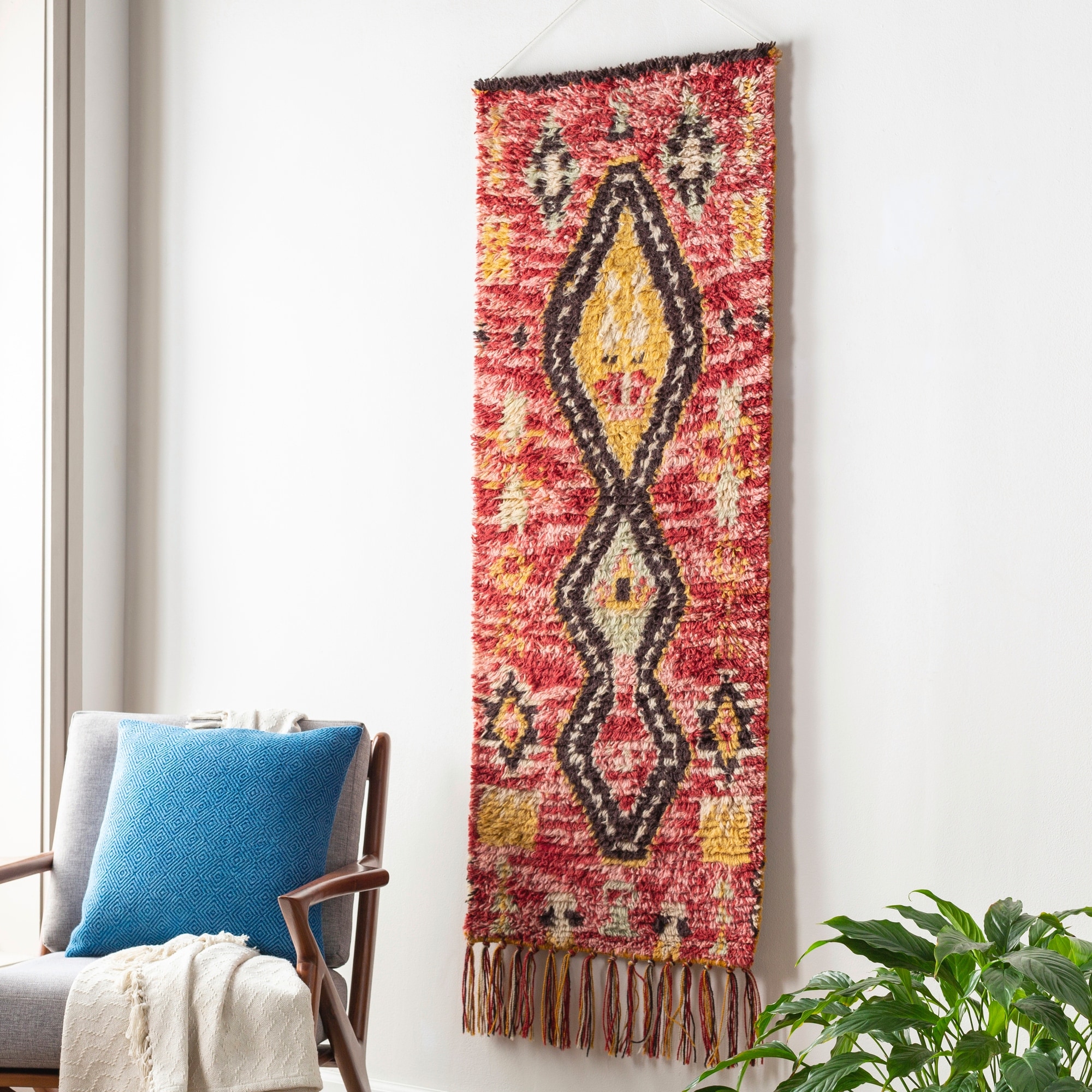 Asiya Handwoven High Pile Wool Wall Hanging - 63