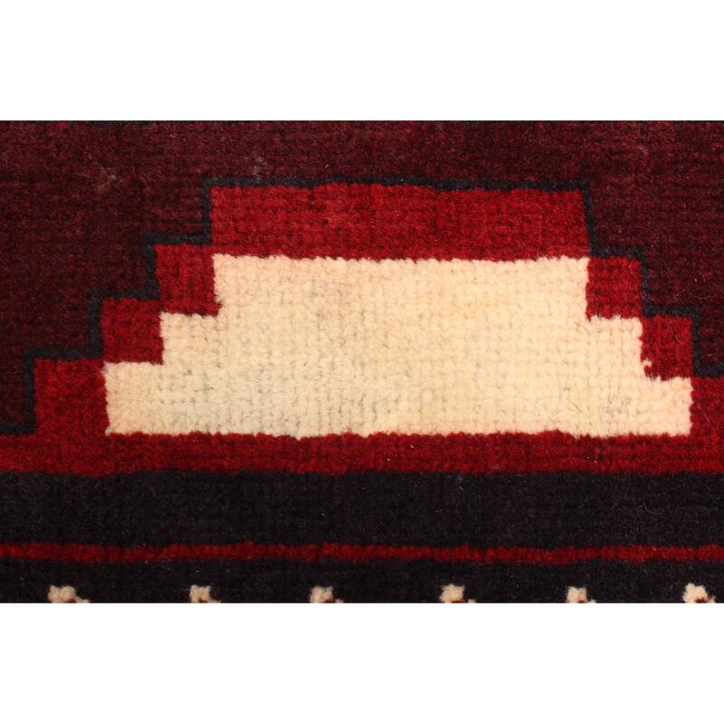 ECARPETGALLERY Hand-knotted Teimani Burgundy Wool Rug - 2'10 x 4'6