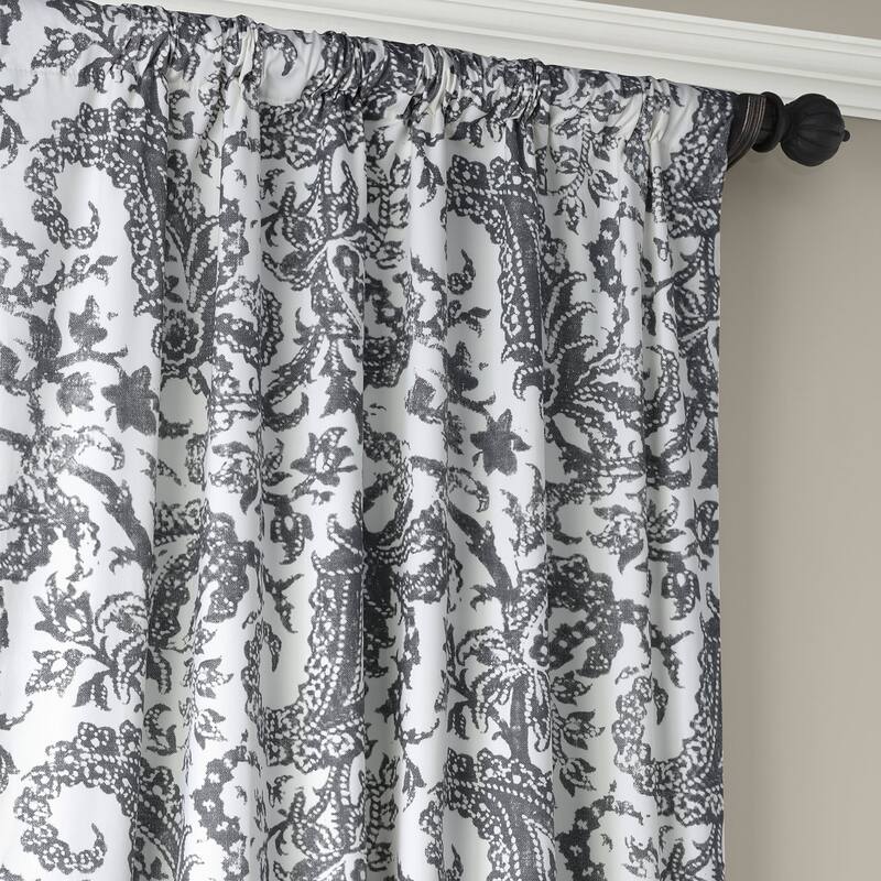Exclusive Fabrics Edina Washed Classic Paisley Printed Cotton Curtain Panel