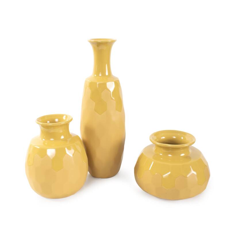 Golden Bee Ceramic Vase
