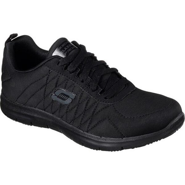 women's black slip resistant sneakers