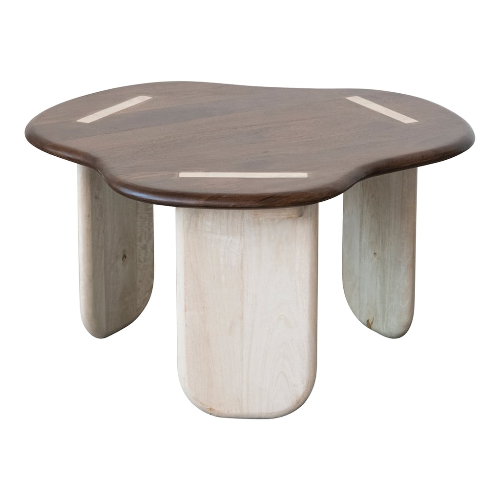 Mango Wood Organic Shaped Coffee Table - 29.5"L x 27.5"W x 15.8"H
