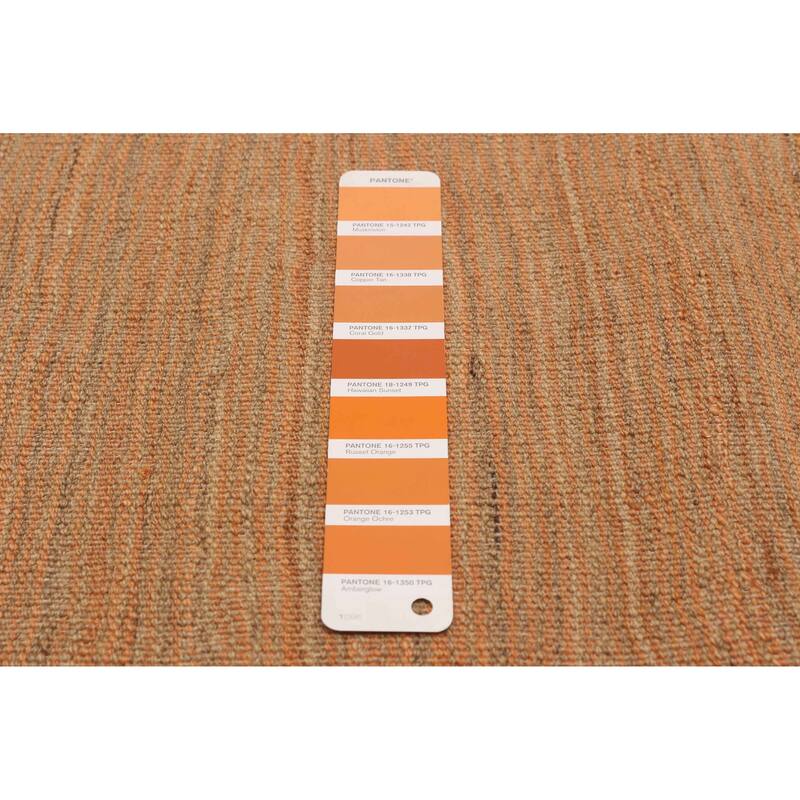 ECARPETGALLERY Flat-Weave Ankara FW Orange Wool Kilim - 10'4 x 12'0