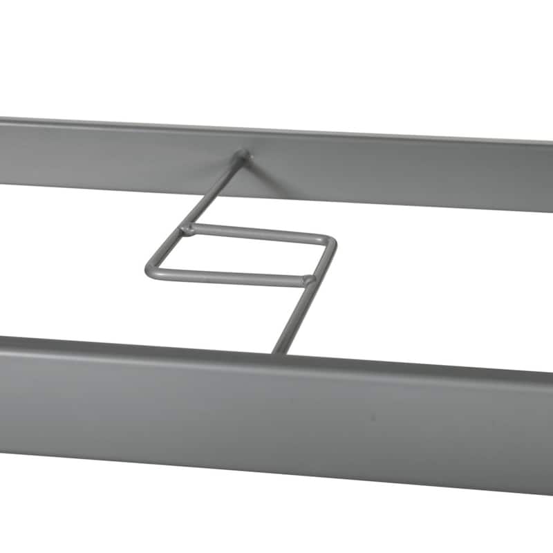 Commercial Tempered Glass and Steel Patio Table with Umbrella Hole